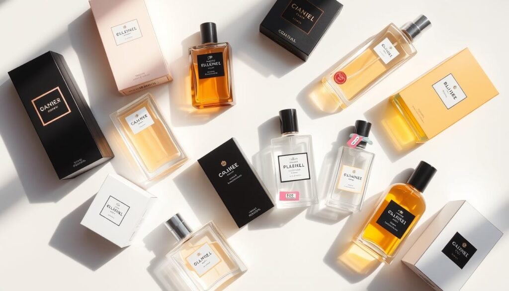 Collection of discounted designer fragrances from online retailers showing how to smell good on a budget Collection of discounted designer fragrances from online retailers showing how to smell good on a budget